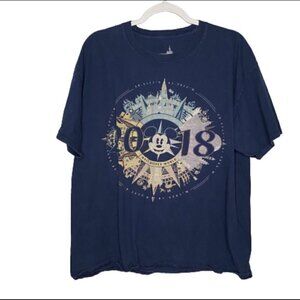 Disney Parks Mickey Mouse 2018 Navy Blue T Shirt